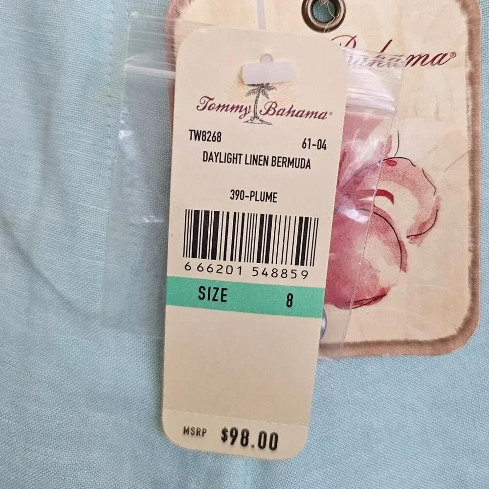 NWT Tommy Bahama Daylight Linen Bermuda Short Size 8